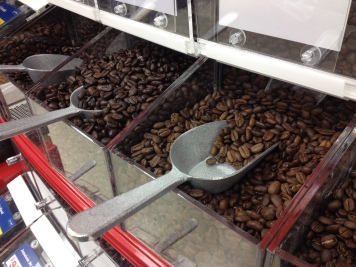 I had to be very careful around all these coffee beans.
